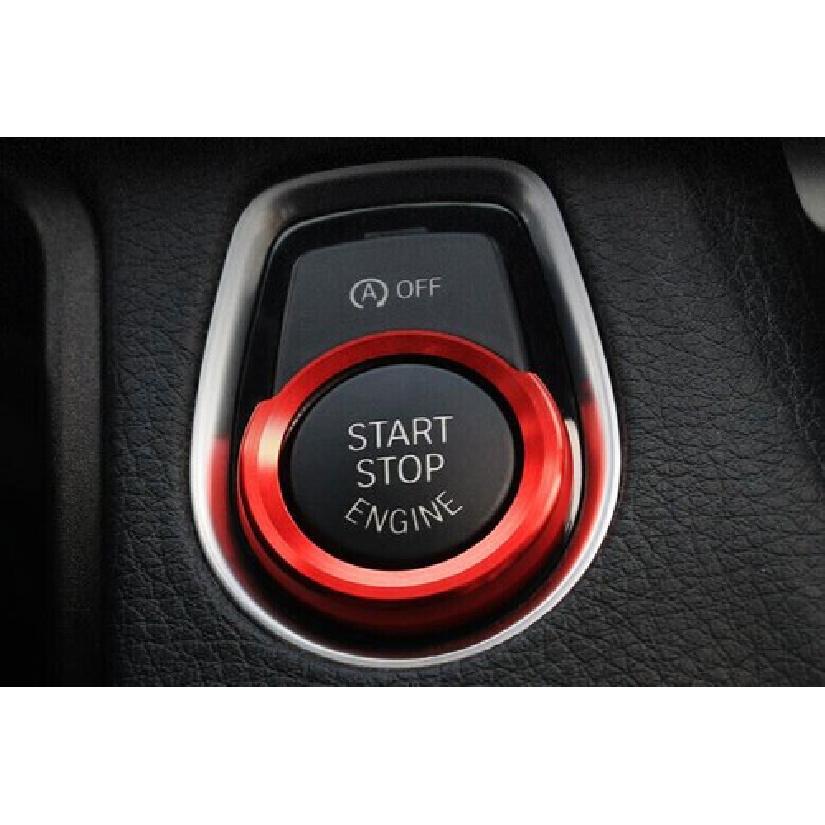 For BMW 2 Series Touring 2015-19 Red Aluminum Start Button Ignition Switch Trim