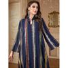 Amazon Middle East Cross-Border Robe Women clothes Chiffon Embroidery Contrast Color Bronzing Dubai Arab DRESS