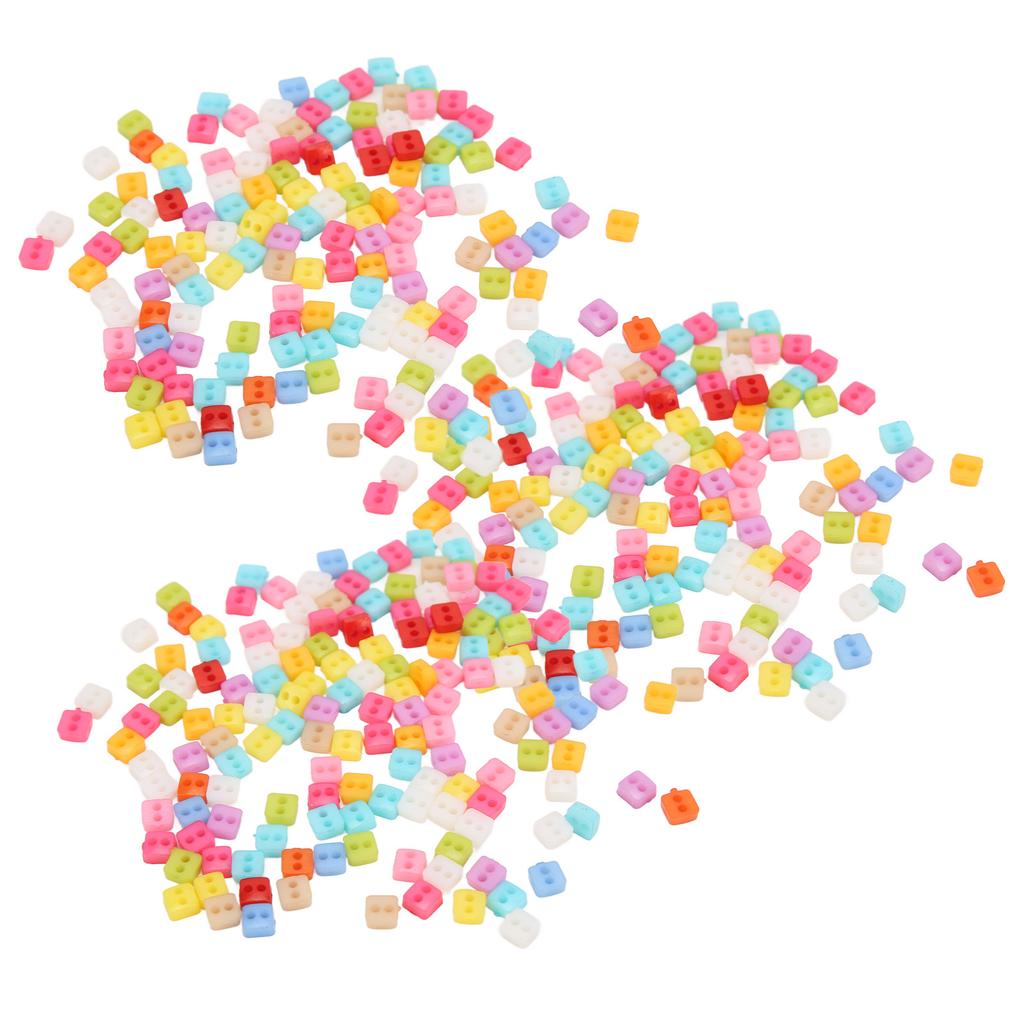 500pcs Sewing Buttons Plastic Resin Waterproof Durable Clothing Accessories for DecorationQuadrate