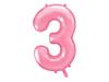 Palloncino Foil Numero "3" Rosa 86 Cm