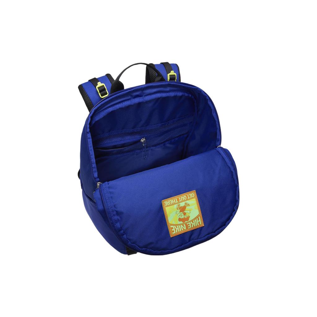 New Nike Polyester Backpack Regular Unisex Dark Royal Blue & Black & Atomic Green DJ9677-455