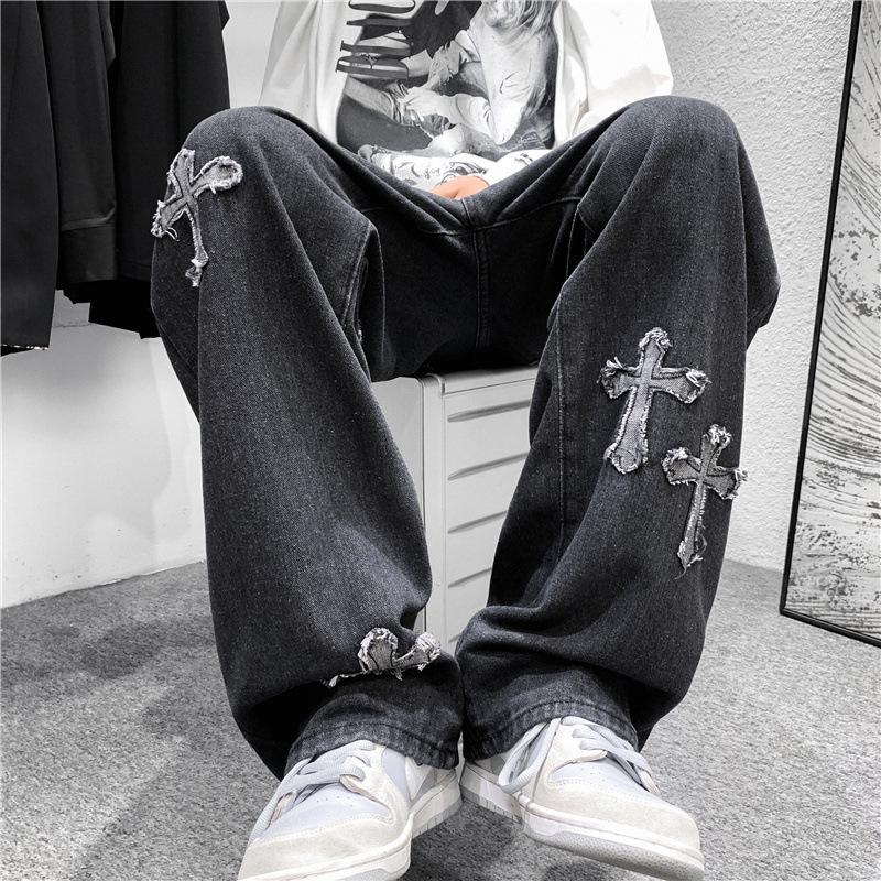 2023 Pánské volné rovné džíny ve stylu Harajuku - Trendy podzimní/zimní móda