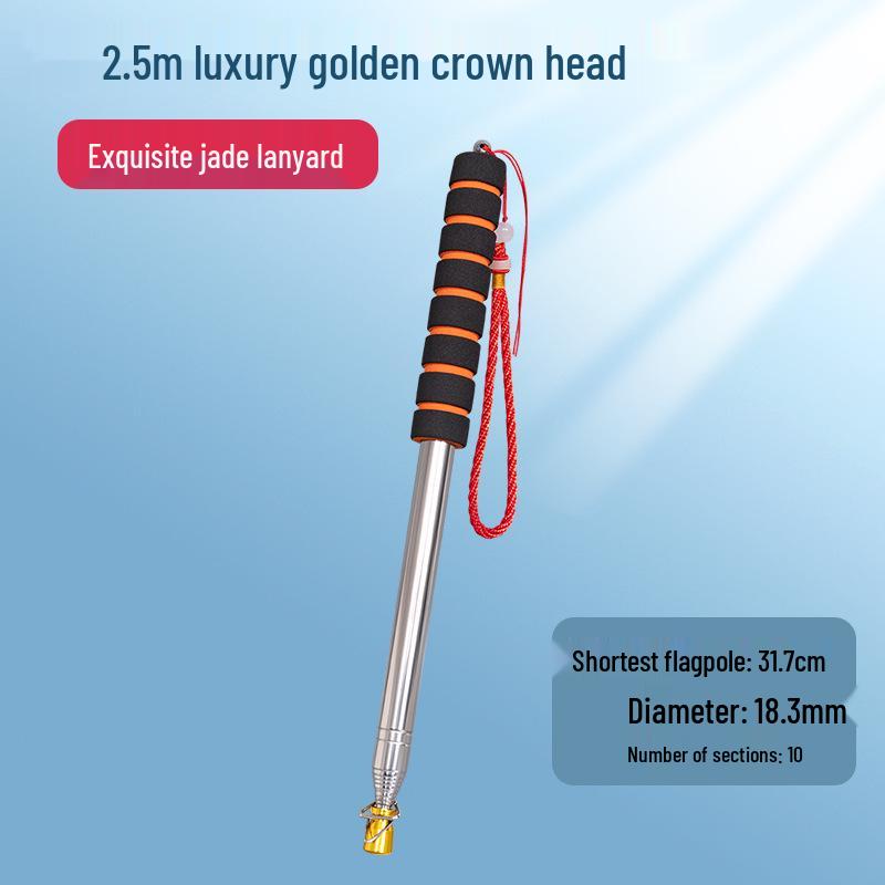 Cabo Telescópico de Aço Inoxidável para Mastro de Bandeira: Guia ao Ar Livre, Comando de Treinador e Bastão Apontador de Ensino