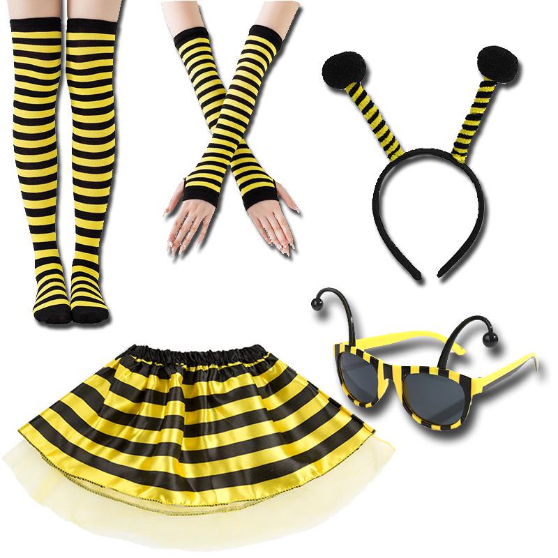 Halloween Bijen & Lieveheersbeestjes Hoofdband Bril Set voor Kinderen - Feestelijke Kostuumaccessoires voor Halloween, Kerstmis en Optredens