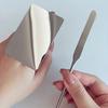 2pcs Professional Makeup Foundation Spatula Set- Stainless Steel Mixing Stick& Round Head Acrylic Palette- Applying Foundation& Blending Cosmetics