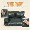 Cool Pet Bed Sofa Waterproof Anti-Scratch Dog Cushion with Pillow Backrest Indoor Pet Couch for Cat Small Medium Dogs Sleeping