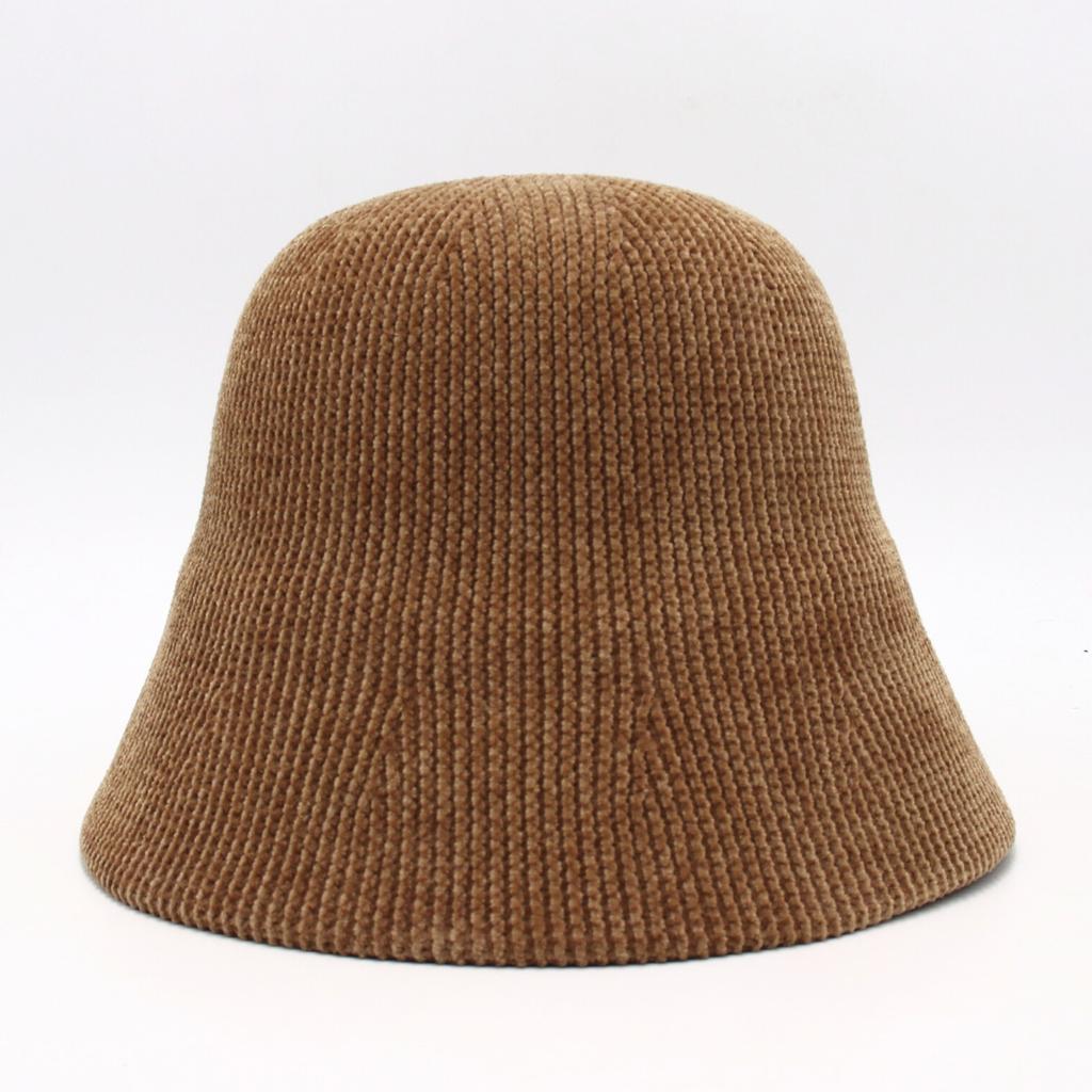 Winter Plush Cap Corduroy Bucket Hat Warm Tweed Hat Winter Hat Men And Women