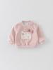 Spring 2026 Girls' Cartoon Hoodie: Cute, Versatile Infant Baby Pullover with Long Sleeves - Class A