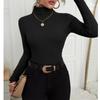 Fashion Women Long Sleeve Ribbed Turtleneck Sweater Slim Casual Pullover Top Autumn Winter Knitted Jumpers