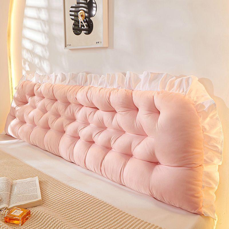 Princess Style Lace Bedhead Soft Cushion Bedside Pillow Dormitory Collision Prevent Reading Backrest Girl's Room Decoration Waist Protection Pillows