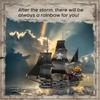 Non-Toxic 1424Pcs Black Pirate Ship Building Blocks Skeleton Ghost Boat Model Desktop Decoration Educational Diy Toy Holiday Gift For Kids