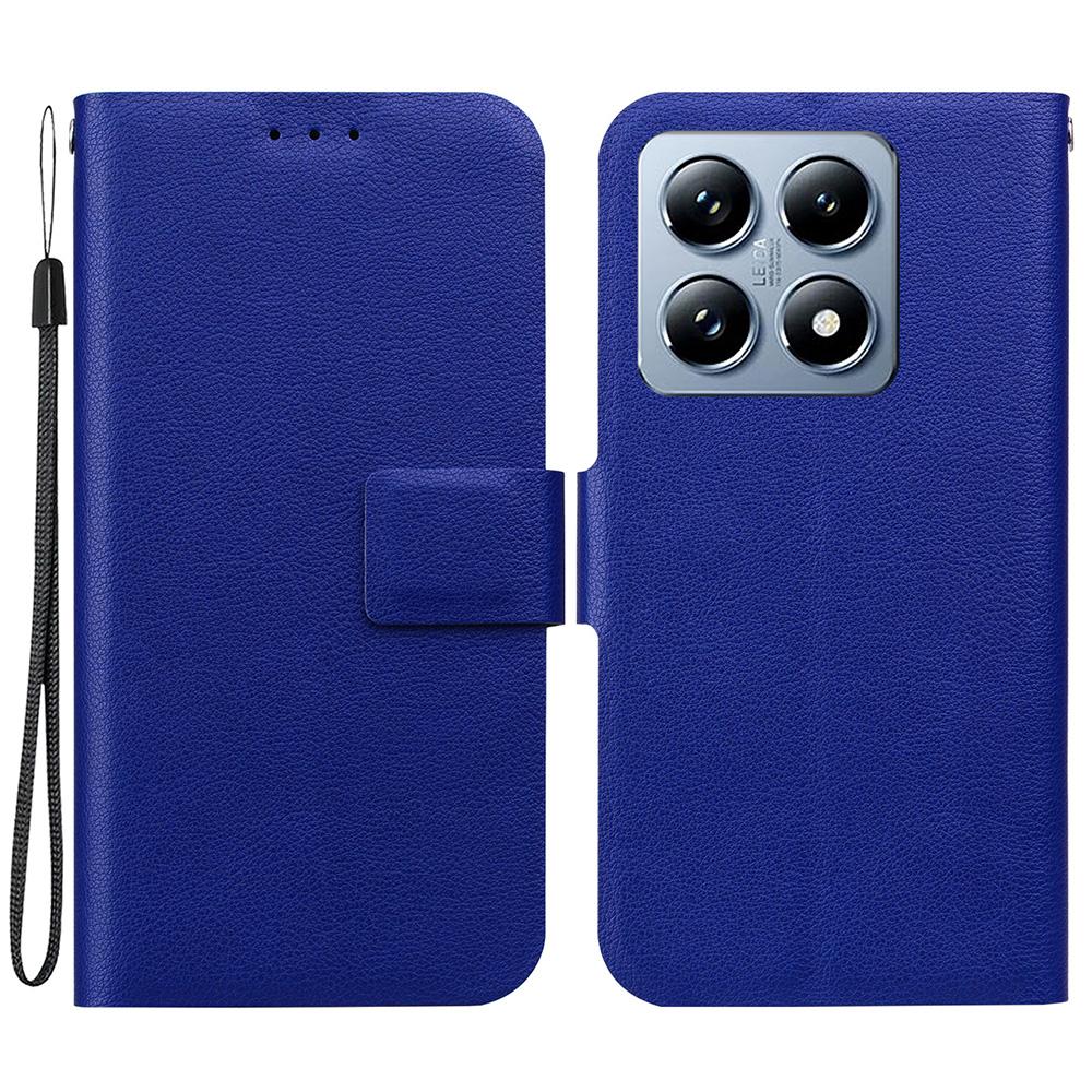 

For Xiaomi 14T Pro Case Ultra-Thin PU Leather+TPU Phone Cover with Card Slot Blue