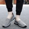 Summer Men Sneakers Braid Beach Shoes Casual Weave Blue Grey Breathable Slip on Flats Tennis Sneakers