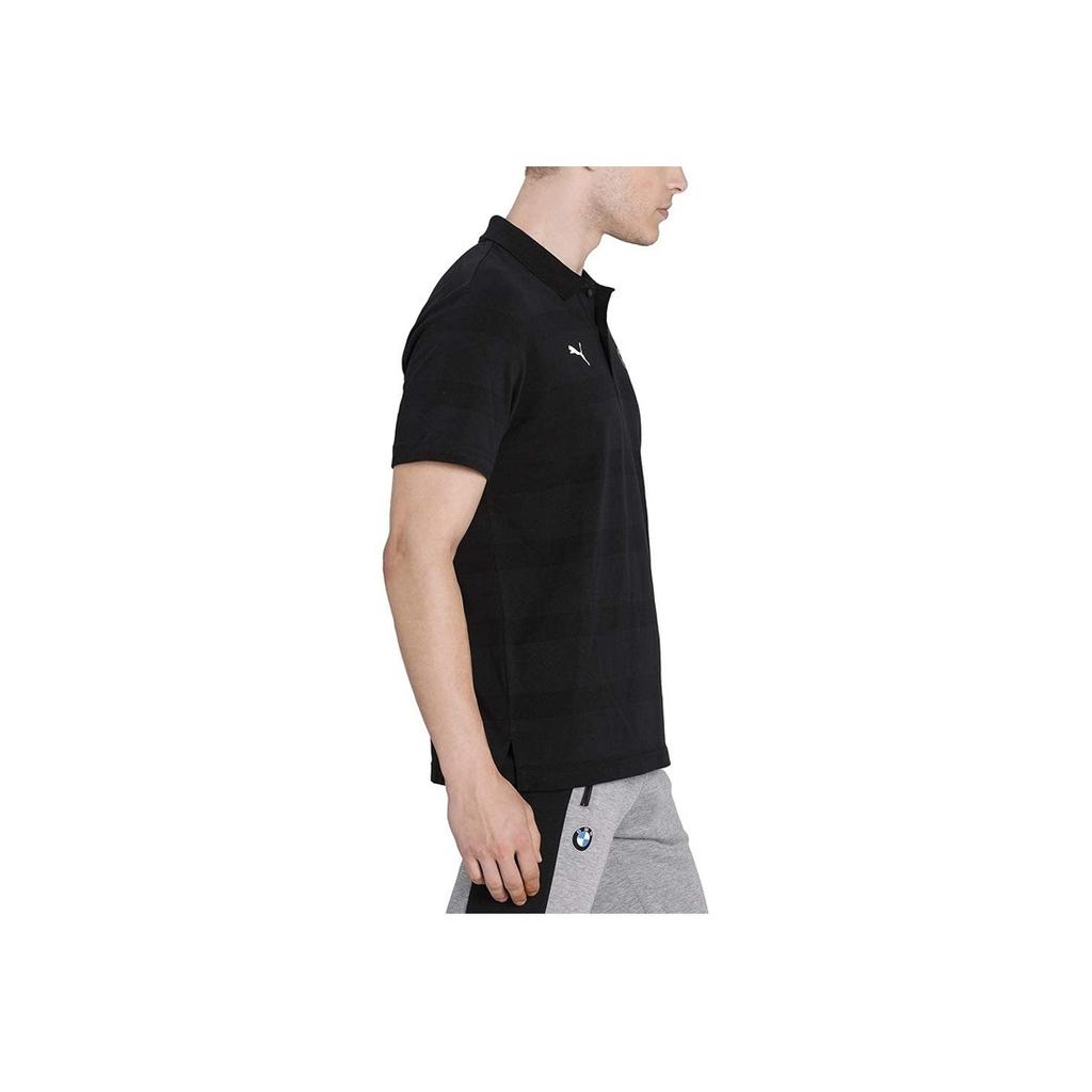 Puma BMW Motorsport Series Logo Polo Shirt Men Tops Black 598005-01