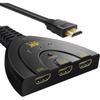 Перемикач HDMI 4K, Перемикач HDMI 3 Входи 1 Вихід з Кабелем Високої Швидкості, Сумісний з TV, Fire Stick, Xbox, PS5, PS4, Blu-Ray, DVD, PC, Roku