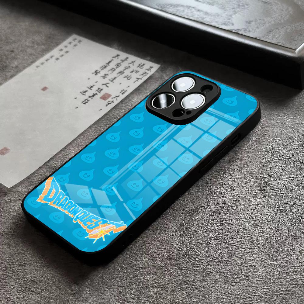 D-Dragon Quest Slime Phone Case For IPhone 17 Pro Max 14 Pro 15 12 11 13 Mini X XR XS 16 Plus SE Glass Cover