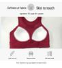 Plus Size Mesh Stitching Sports Bra - Shockproof Women's Running and Yoga Bra with Beautiful Back Design