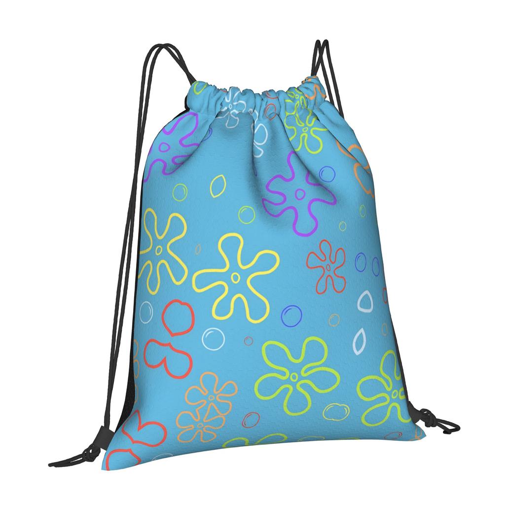 Custom S-Sponges Anime Bobes Drawstring Backpack Sports Gym Bag for Women Men Cartoon Training Sackpack
