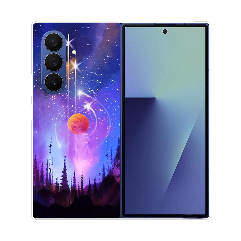 Etui Do Samsung Galaxy Z Fold 7 Przezroczyste Twarde Składane Luksusowe Malowane Do Samsung Galaxy Z Fold7 Clear Cover ZFold 7 Fundas
