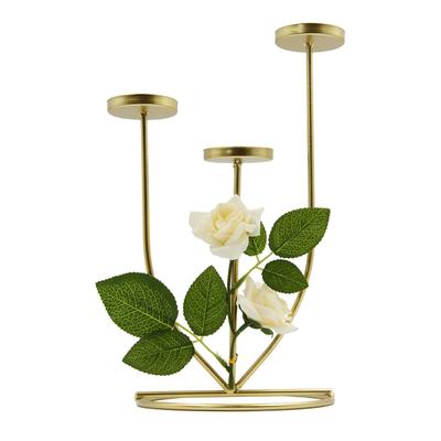 Candeliere per aromaterapia con fiori finti, regalo per soggiorno, ingresso, mobiletto TV, decorazione da tavolo