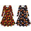 4-12 Lat Dzieci Dziewczynki Zimowa Sukienka z Długim Rękawem Sukienka na Halloween