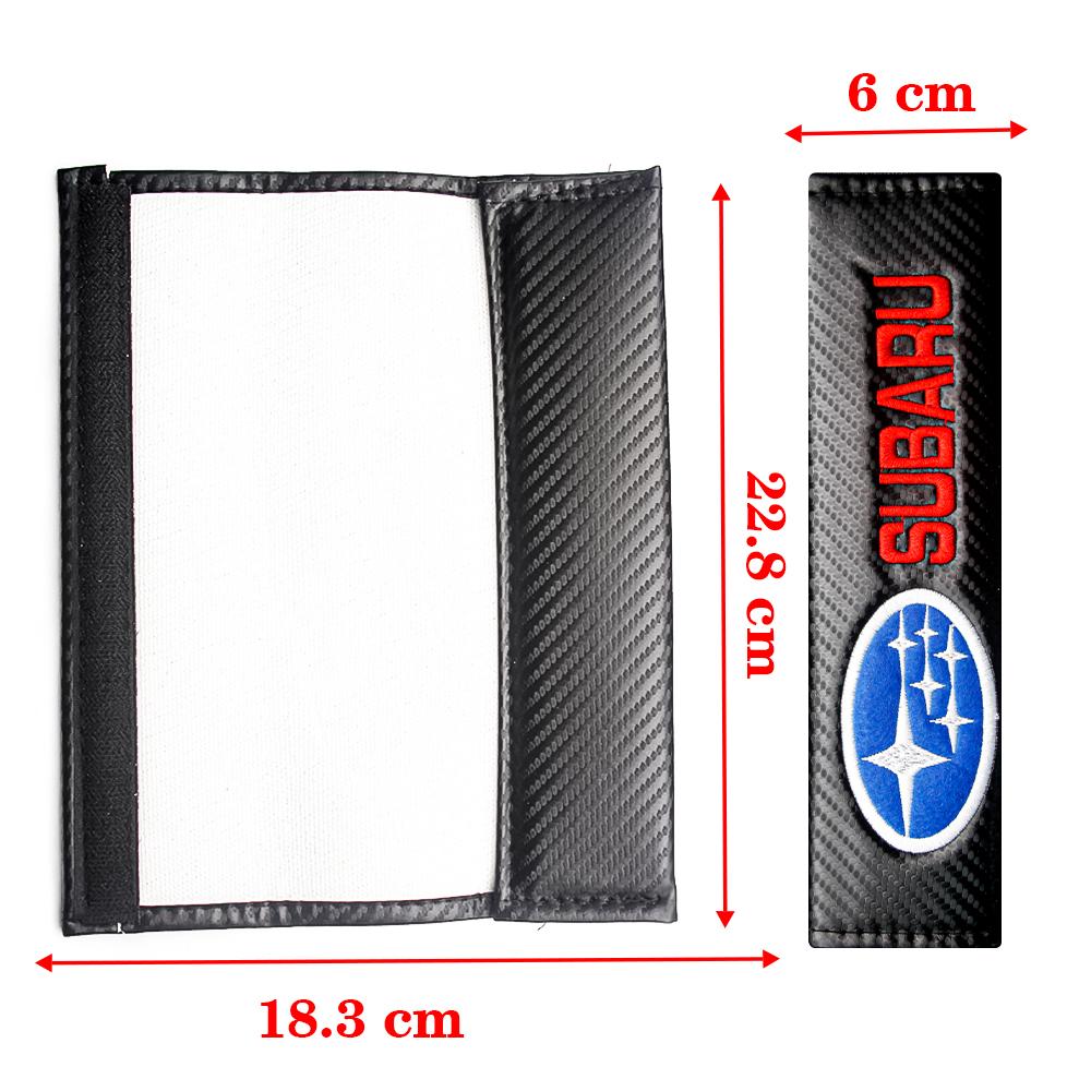 For Subaru XV Legacy WRX Forester Impreza GC8 STI Leather Car Seat Belt Cushion Safety Belt Shoulder Protector Pad Accessories