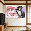 Madoka Anime Tapestry Madoka  Homura Print Polyester Wall Hanging Otaku Kawaii Decor for Bedroom  Dorm Room