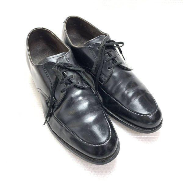 Vintage 80s UNION MADE USA UFCW Mark Service Officer Shoes Black 8D 25.5-26.0(USED)