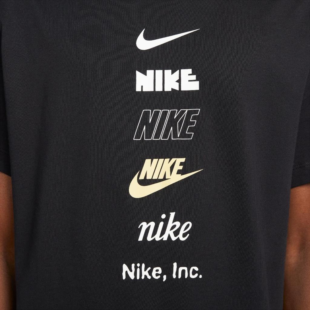 Nike Logo Print Rundhals T-Shirt Herren Oberteile Schwarz DZ2875-010