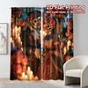 Modern Flat Printing Curtains Without Rod Skeletonwedding Durable Polyester Versatile All Set Of 2 Made