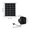 Solar Propelled Ventilation Fan ABS Plastic Detachable Plan Exemplary For Greenhouses Hydroponics Offices