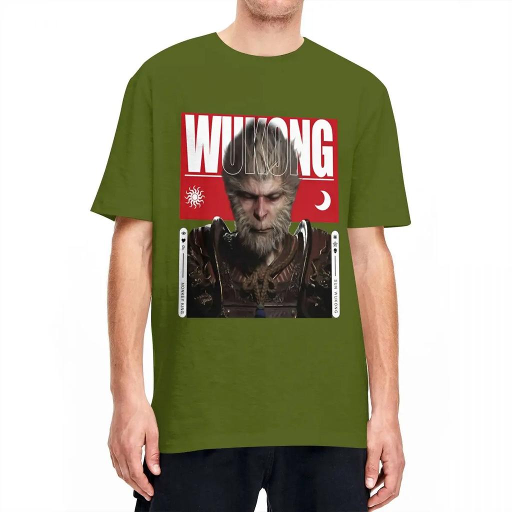 Mens T-Shirt Black Myth Wukong New Game 2024 (5) T-Shirts Novelty Beach Tee Shirt Y2K Fun Pattern Pure Cotton Clothing Gift