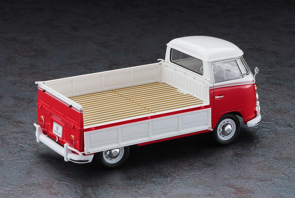 Hasegawa Volkswagen typ 2 pickup Barva Plast Model 20556 1/24 červená/bílá