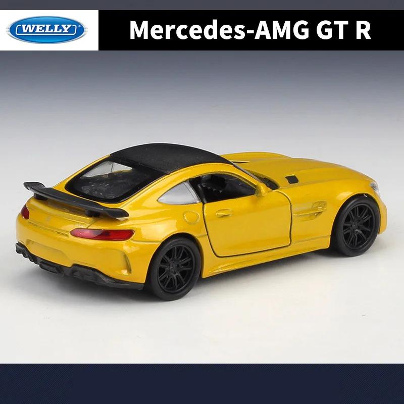 Welly 1/36 Mercedes-Benz AMG GT R Alloy Sports Car Model Diecast Metal Toy Vehicle Car Model Simulation Collection Children Gift