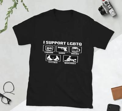 Podporuji LGBTQ tričko, Grafické tričko Měsíce hrdosti, Oblečení pro sociální spravedlnost