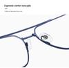 Fashionable High-End Men's Full-Rim Lightweight Metal Glasses with Prescription Lenses for Myopia