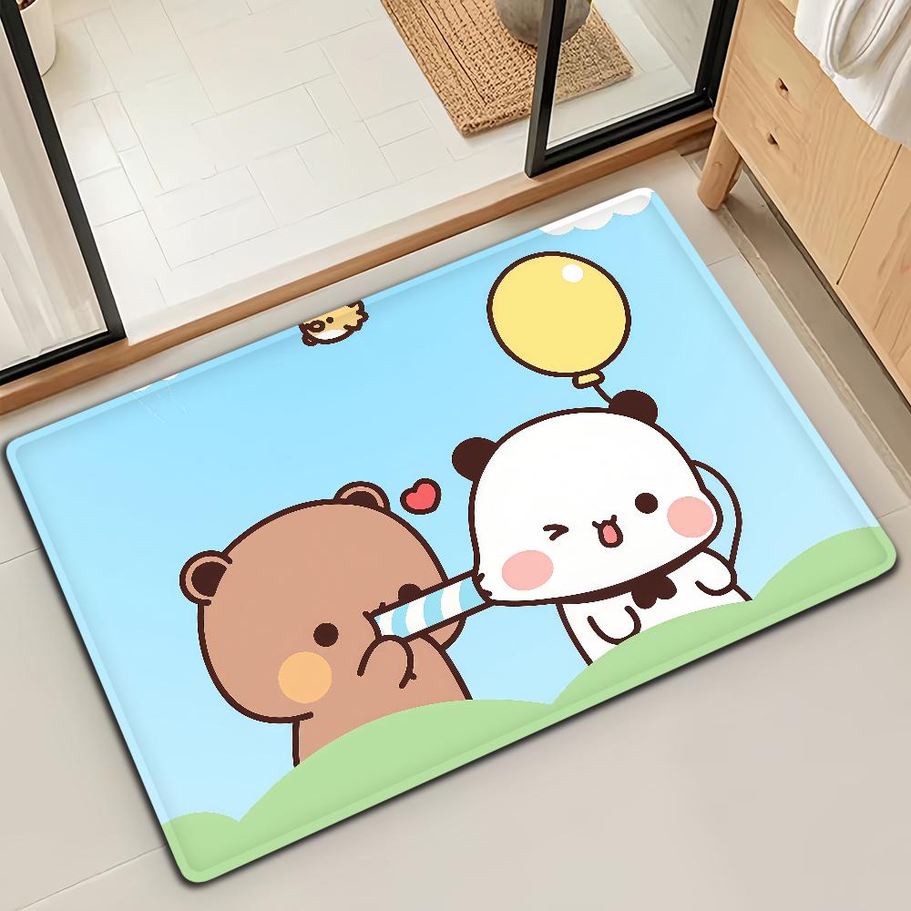 Bubu Dudu Cartoon Anime Door Mat Bath Microfiber Decorative Versatile Flannel Floor Mat Quick Dry Absorbent Non-slip Sole