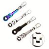10mm Ratchet Spanner Portable Wrench Metal Racing Keychain Key Chain Ring Keyring Adjustable Wrench Tools Tool