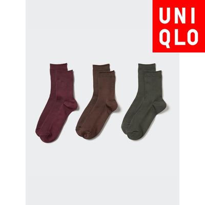 Uniqlo Japan Socks 3 Pair Crew Rib