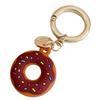 White Fang Cute Donut Keychain Charm, Stylish Accessory for Women, ZA195 (Brown)