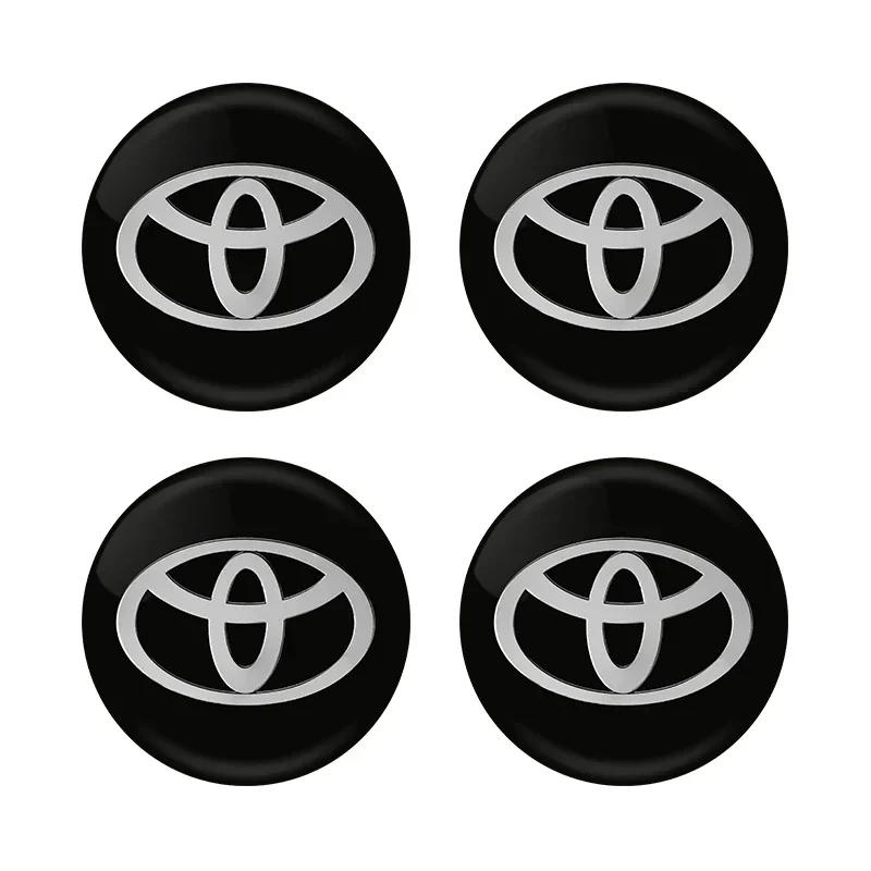 AOG1  Car Wheel Center Cap Emblem Sticker For Toyota Camry Ch-r Corolla Rav4 Yaris Prius Hilux Avensis Auris Wheel Hub Cap Stickers