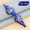5 Pair Chinese Bowknot Buttons Satins Fabric Closures Button DIY Craft for Cheongsam Chinese