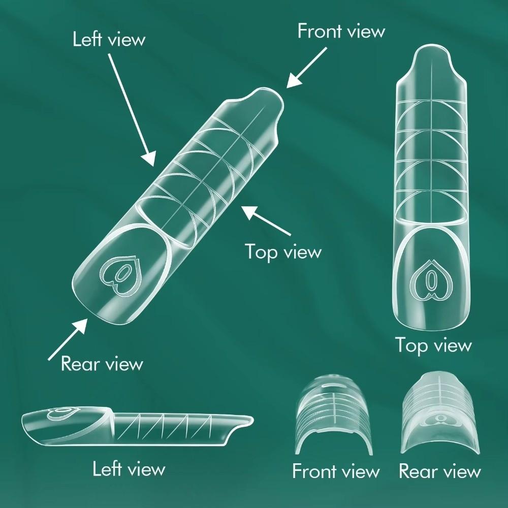 75/150Pcs Reusable Space Nail Forms Transparent French Tip Forms NEW Poly Gel Forms  Home Salon