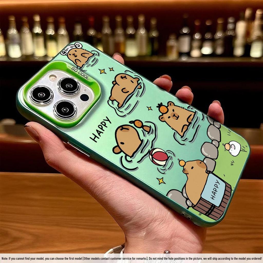 Capybara Phone Case for iPhone 12 Pro Max/13/14/15/16/17 Silver, Cross-Border Niche