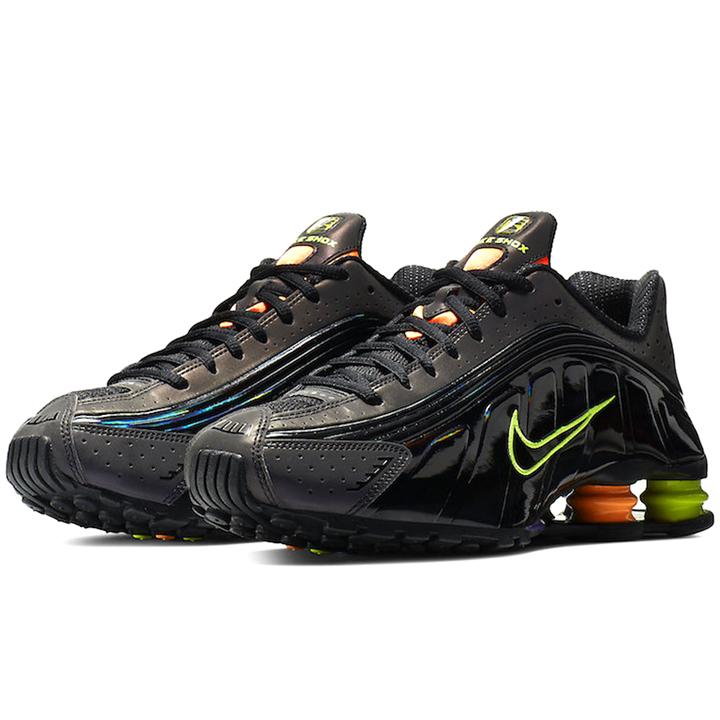 New Nike Shox R4 Gel Black Neon CI1955-074