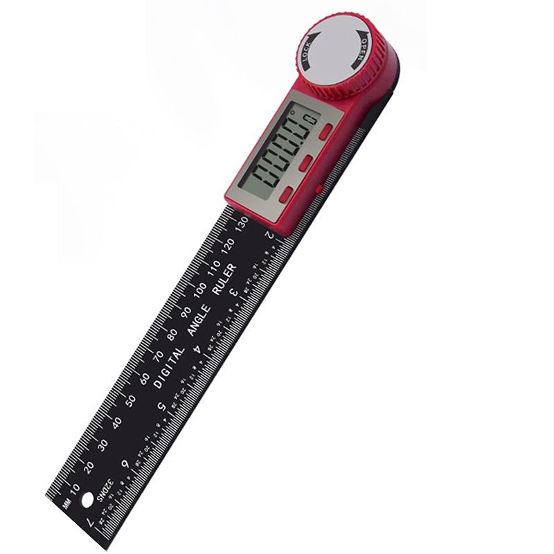 Digitaler Winkelmesser Digitaler Winkelmesser Metrisches Goniometer 360 Grad Edelstahl Rechtwinkliges Geodreieck Messwerkzeug 200 mm