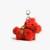 Creative Plush Horse Keychain Yuanbao Chinese New Year Gift Stuffed Animal Keyring  Car Decoration