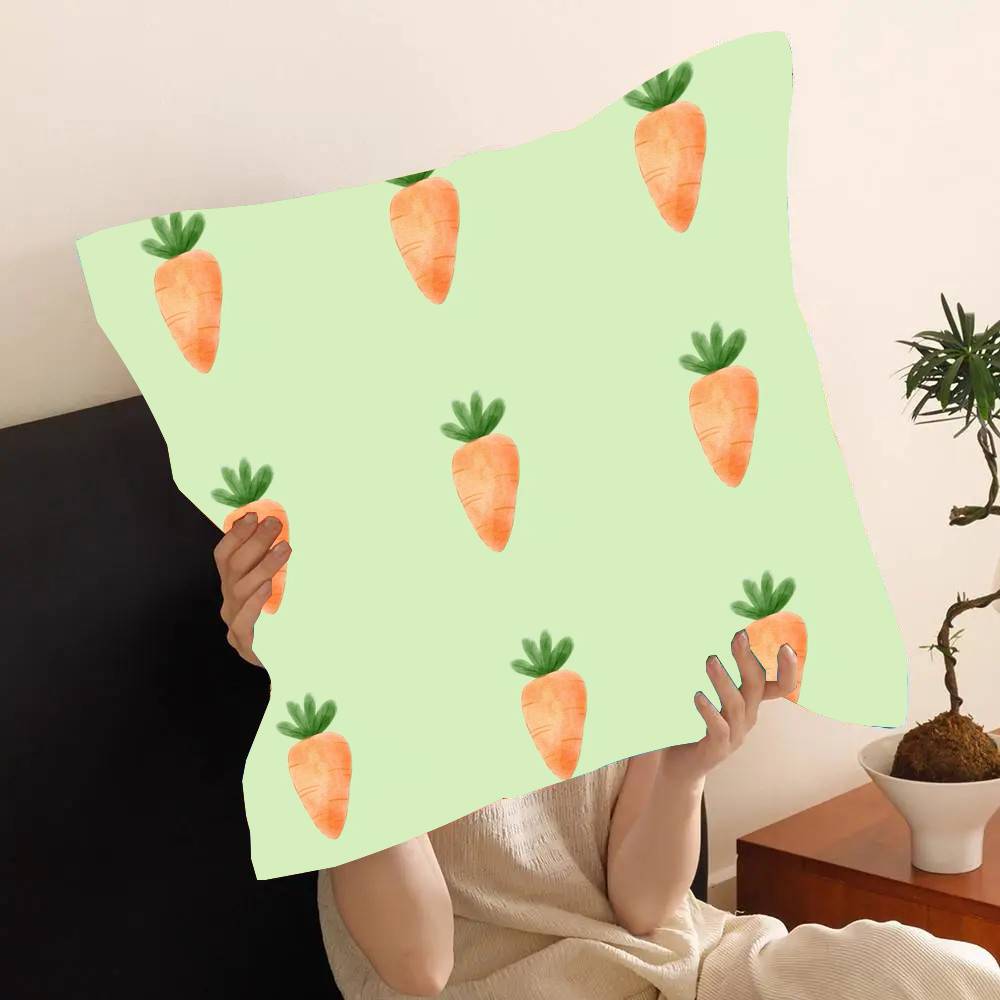 Interesting Carrot Abstraction Pillow Case Fashion Square Pillowcase Bedroom Sofa Room Ins Decoration Leisure