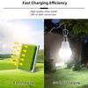 Portable Solar Lighting System Water Resistant Outdoor Solar Lamp with 5.5W Solar Panel 1W and 2W LED Bulbs for Shed
