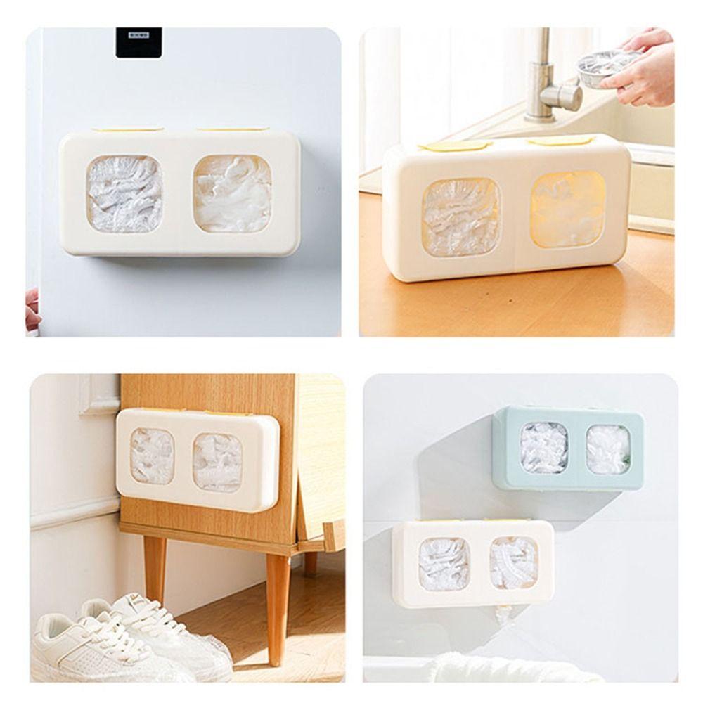Punch-Free Cling Film Storage Box Wall-mounted Wrap Bag Holder Box for Home
